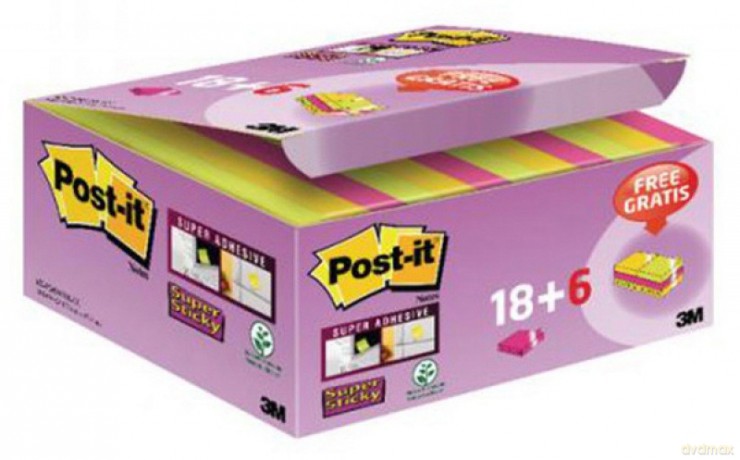 Paczka Karteczki samoprzylepne 47,6x47,6mm mix kolorów 24 szt.