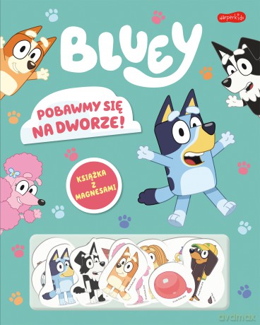 Pobawmy się na dworze! Bluey. Książka z magnesami [KSIĄŻKA]