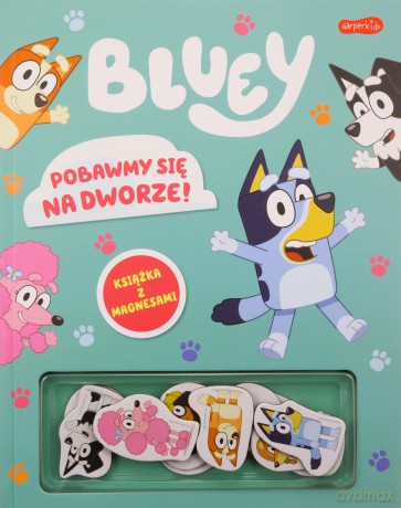 Pobawmy się na dworze! Bluey. Książka z magnesami [KSIĄŻKA]