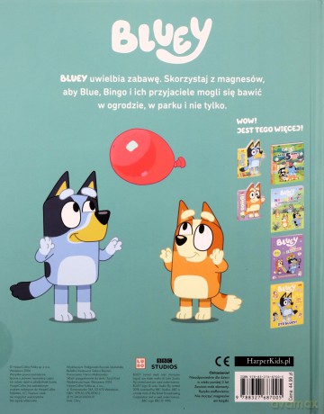 Pobawmy się na dworze! Bluey. Książka z magnesami [KSIĄŻKA]