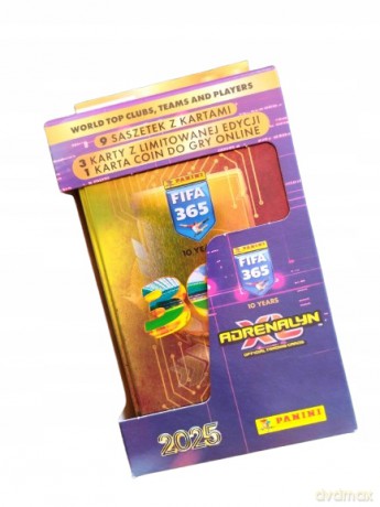 Panini FIFA 365 Adrenalyn XL 2025 puszka kolekcjonera