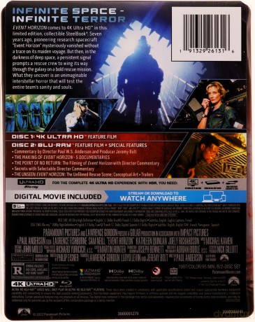 Event Horizon (Ukryty wymiar) (steelbook) [Blu-Ray 4K]+[Blu-Ray]