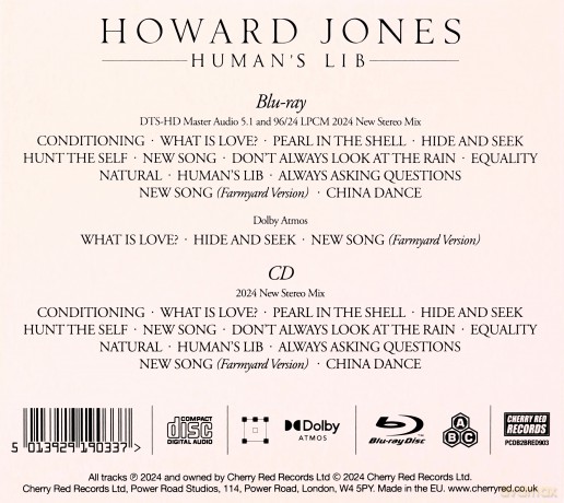 Howard Jones: Human's Lib (digipak) [Blu-Ray]+[CD]