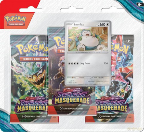 Karty Twilight Masquerade 3-Pak Blister Snorlax [KARTY]