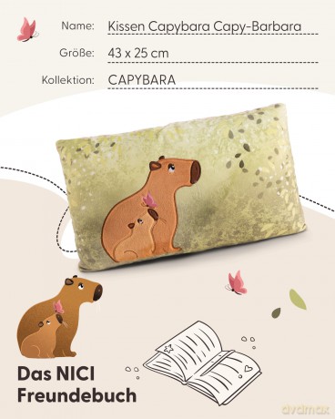 NICI Poduszka Kapibara Kapi-Barbara 43x25cm