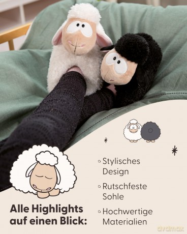 Slippers sheep Wool*y Gang size 34-37 (M) GREEN