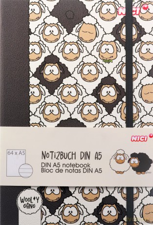 NICI Notes Wool*y Gang A5 64k. ruled 80g