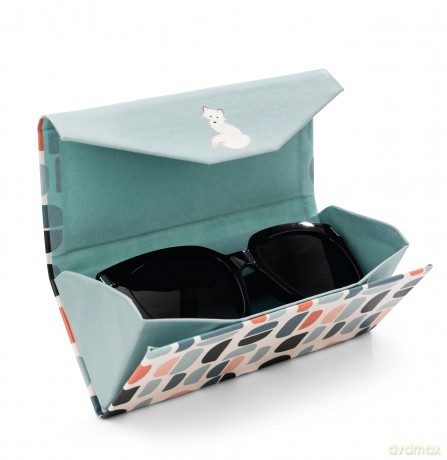 Glasses case polar fox Vanja foldable PU hard case 16x6.5x6.5cm GREEN