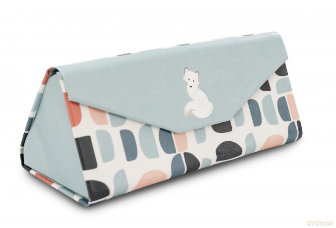 Glasses case polar fox Vanja foldable PU hard case 16x6.5x6.5cm GREEN