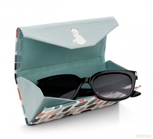 Glasses case polar fox Vanja foldable PU hard case 16x6.5x6.5cm GREEN