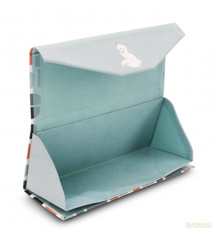 Glasses case polar fox Vanja foldable PU hard case 16x6.5x6.5cm GREEN