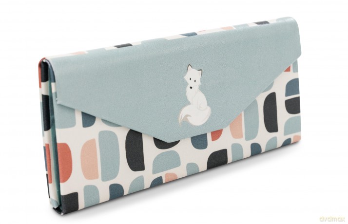 Glasses case polar fox Vanja foldable PU hard case 16x6.5x6.5cm GREEN
