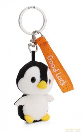 Keyholder penguin Good Luck 5cm on header card GREEN