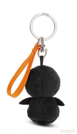 Keyholder penguin Good Luck 5cm on header card GREEN