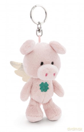 NICI wieszak/brelok na klucze anioł stróż świnka z koniczyną 10cm