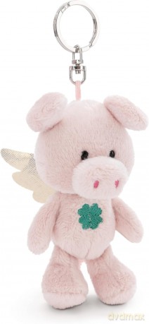 NICI wieszak/brelok na klucze anioł stróż świnka z koniczyną 10cm