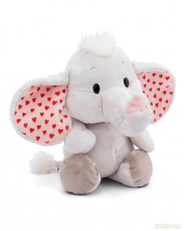 Soft toy Love elephant light grey 48cm dangling GREEN