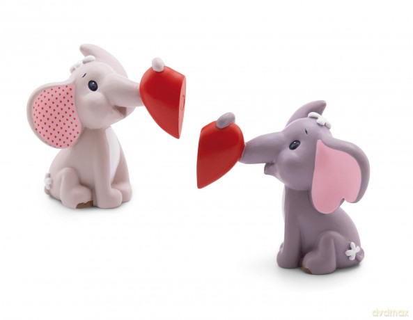 Figurine 2pcs set Love elephant polyresin in gift box