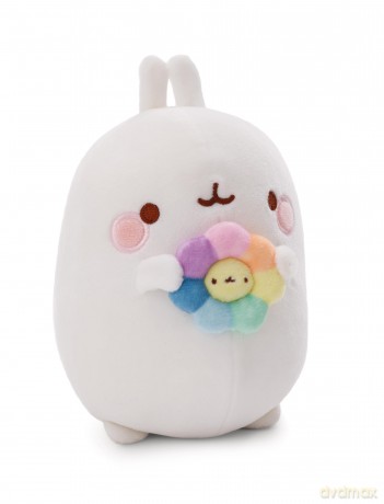 Soft toy MOLANG with rainbow flower 48cm