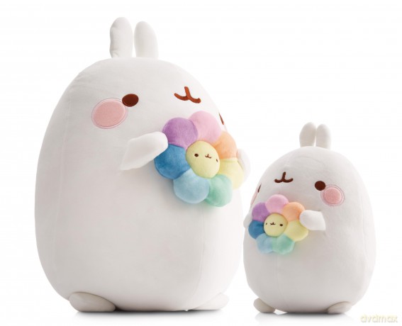 NICI Przytulanka MOLANG z tęczowym kwiatem 24cm