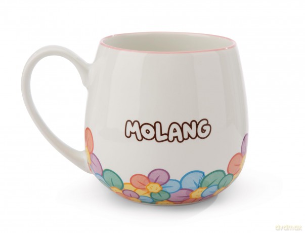 NICI Kubek MOLANG z tęczowym kwiatem 400ml porcelanowy 8x9 cm with banderole