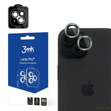 Ochrona na obiektyw aparatu do Apple iPhone 15 - 3mk Lens Protection Pro Alpine Green