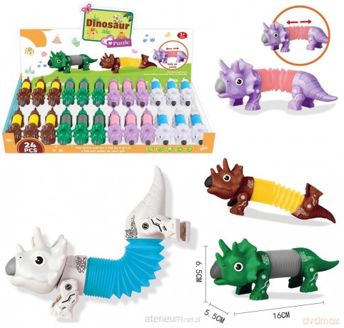 Dinozaur rozciągany pop tube MIX [FIGURKA]