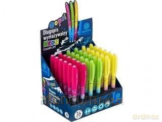 Długopis wymazywalny 0,6mm neon (36szt)