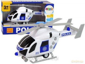 Helikopter Policja biały dźwięk światła śmigła