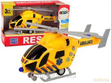 Helikopter ratunkowy ambulans żółty dźwięk światła