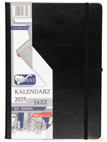 Kalendarz 2025 A4 dzienny Jazz czarny [KALENDARZ]