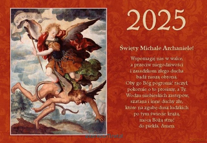 Kalendarz 2025 Św. Michał Archanioł [KALENDARZ]