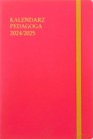 Kalendarz pedagoga 2024/25 A5 tyg Salsa różowy [KALENDARZ]