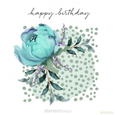 Karnet Swarovski kwadrat CL4508_PO Happy brithday