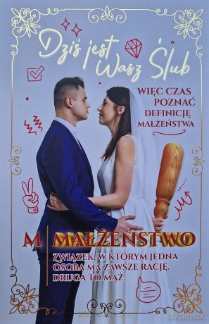 Karnet Ślub - Wałek