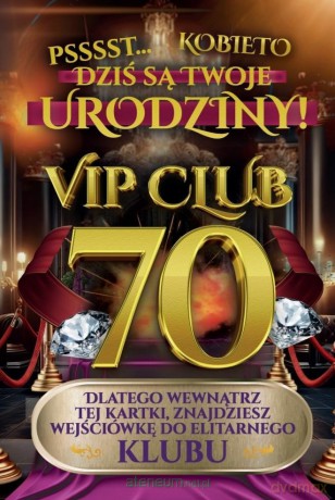 Karnet Urodziny 70 damskie