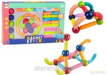 Klocki magnetyczne 36el kolorowe [KLOCKI]