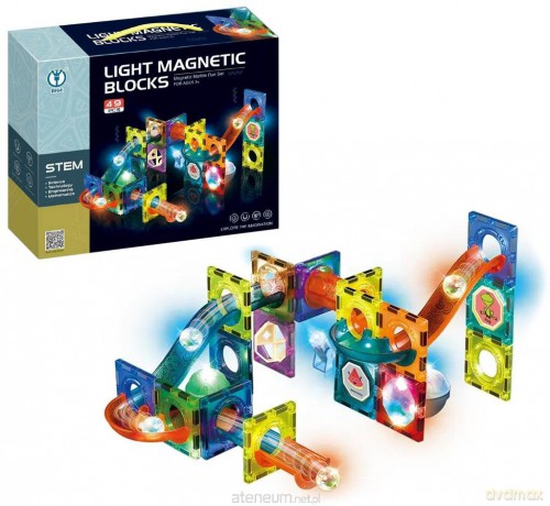 Klocki magnetyczne kulodrom światło 49el [KLOCKI]