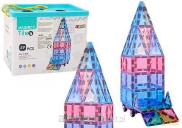 Klocki magnetyczne Panele 59el kolorowe [KLOCKI]