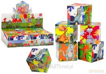 Magiczna kostka edukacyjna dinozaury MIX