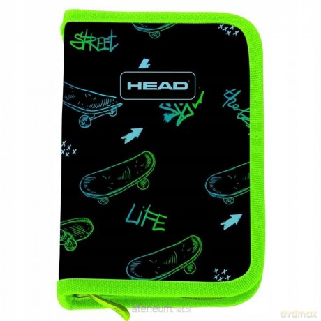Piórnik poj 2 klap bez wyp Head Skate Life