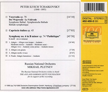 Pletnev/Rno: Tchaikovsky Symphony No.6/Voyevoda [CD]