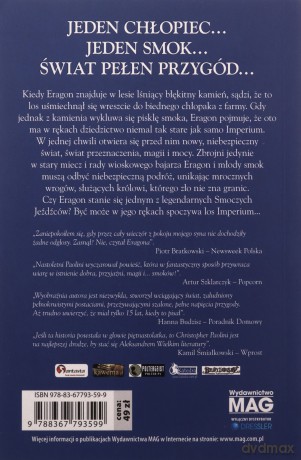 Dziedzictwo (Tom 1) Eragon - Christopher Paolini [KSIĄŻKA]