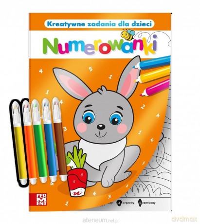 Kolorowanka po numerach z pisakami [KSIĄŻKA]