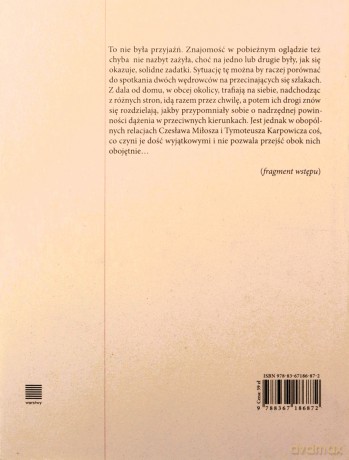 Korespondencja 1965-2003 - Czesław Miłosz, Tymoteusz Karpowicz [KSIĄŻKA]