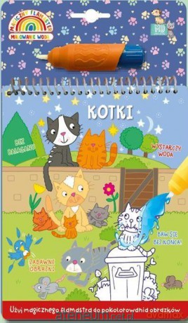 Malowanka z flamastrem wodnym - kotki [KSIĄŻKA]