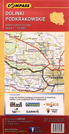 Mapa - Dolinki Podkrakowskie 1:25 000