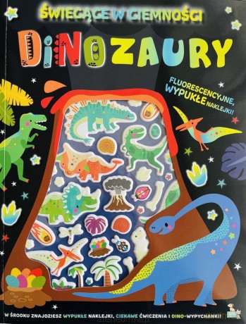 Naklejki świecące w ciemnościach Dinozaury [KSIĄŻKA]