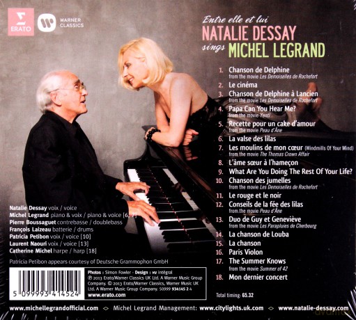Natalie Dessay & Michael Legrand Trio: Entre Elle Et Lui - Anatalie Dessay Sings Michael Legrand (digipack) [CD]