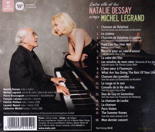 Natalie Dessay & Michael Legrand Trio: Entre Elle Et Lui - Anatalie Dessay Sings Michael Legrand (digipack) [CD]